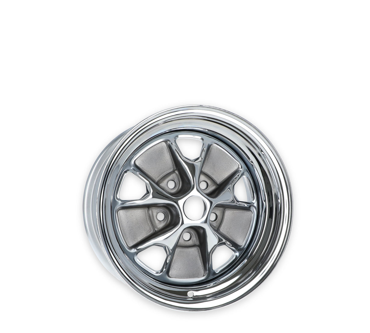 Scott Drake 14x7 Styled Steel Wheel Chrome/Charcoal - C5ZZ-1007-BR
