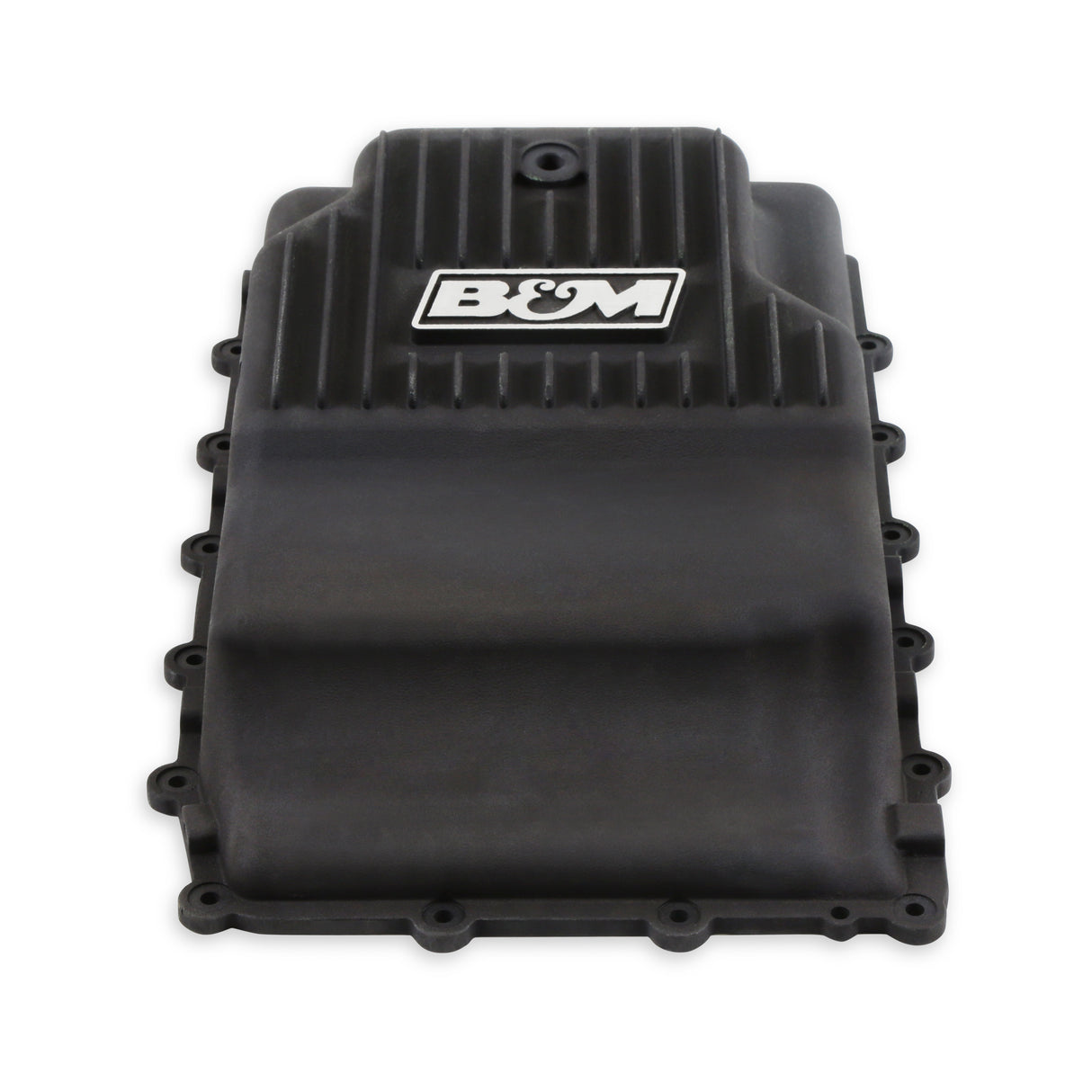 B&M Hi-Tek Heavy-Duty Deep Transmission Pan - Ford 10R80 - Aluminum - Black - 71400