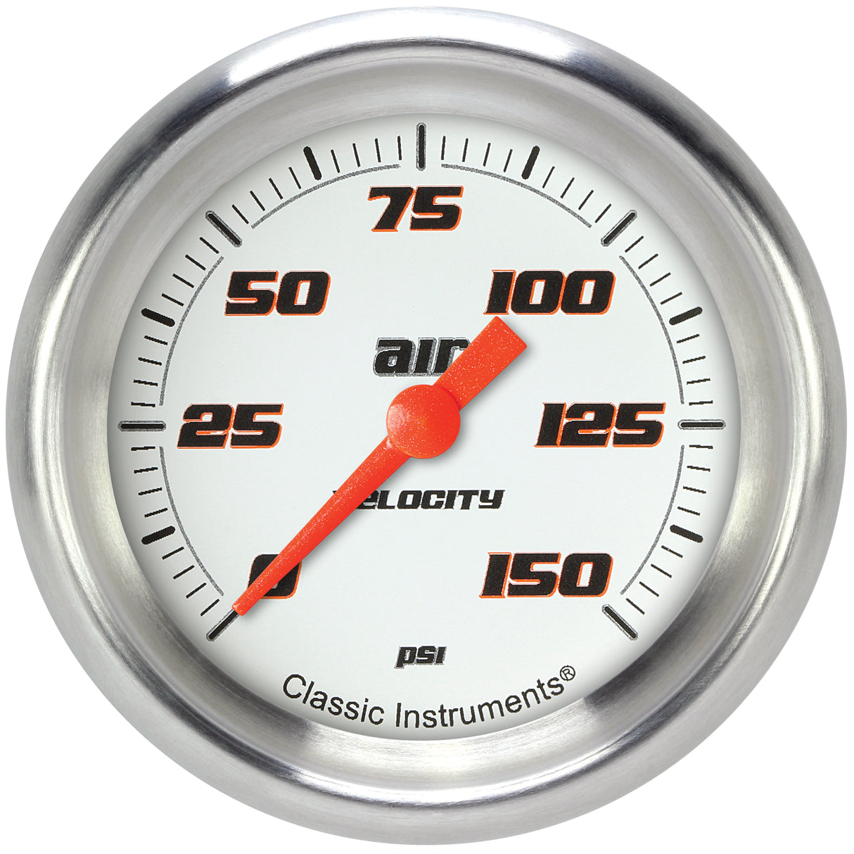 Classic Instruments Velocity White 2-5/8" Air Pressure Gauge - VS318WAPF