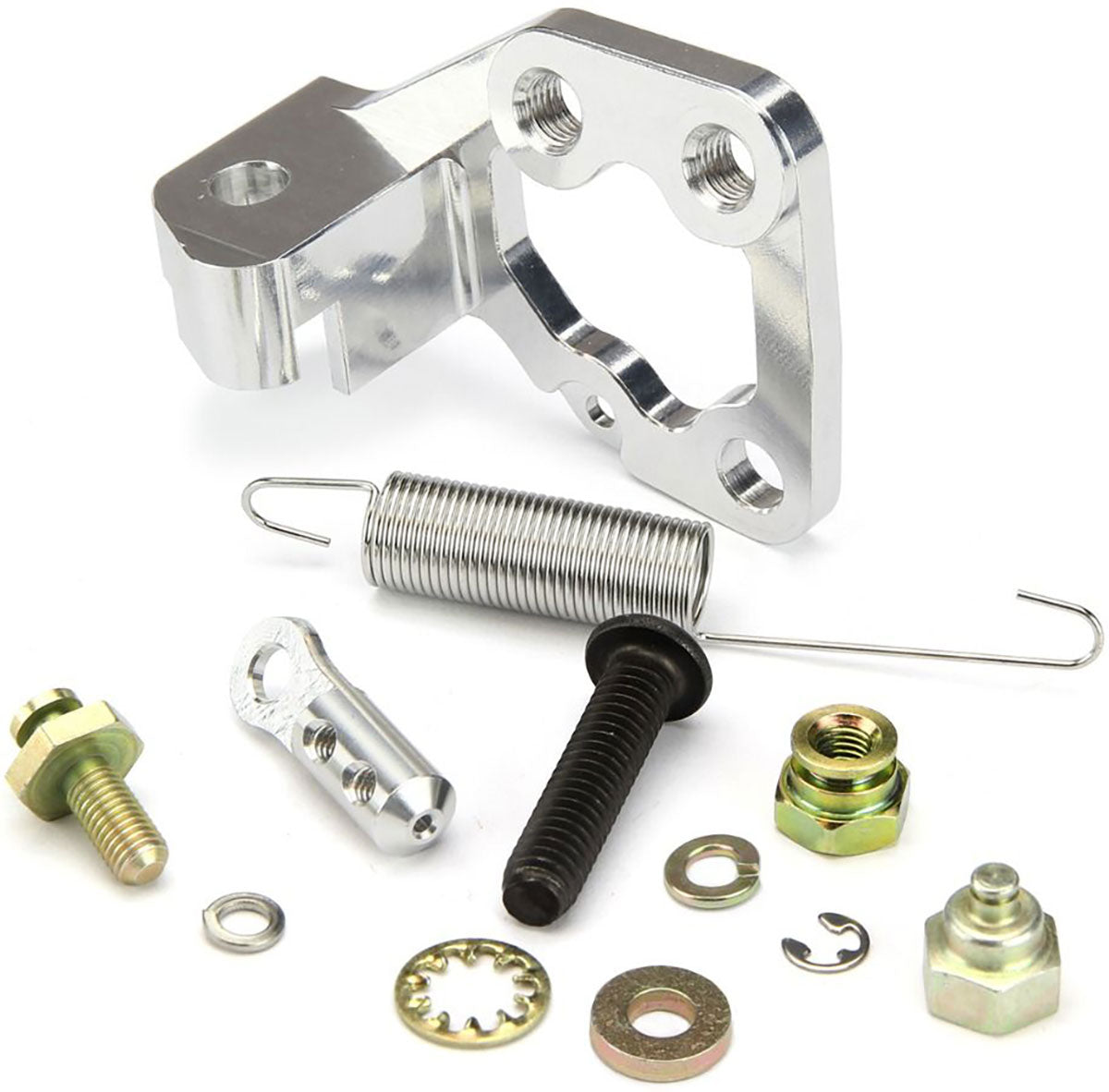 Lokar Holley Sniper Throttle & Kickdown Cable Bracket, Polished - LK-TCB-40HS2 LK-TCB-40HS2