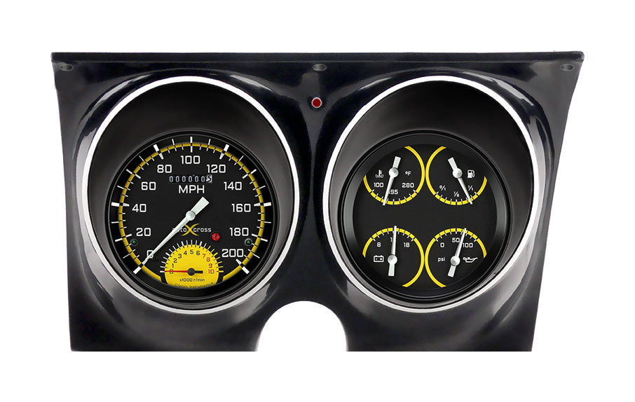 Classic Instruments AutoCross Yellow 1967-68 Camaro Package - CAM67AXY