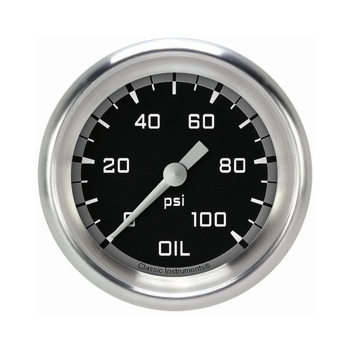 Classic Instruments Autocross Gray 2 5/8" Oil Pressure Gauge - AX381GAPF