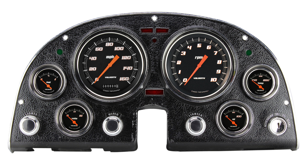 Classic Instruments 63-67 CORVETTE VELOCITY BLACK-LS - CO63DVSB-LS