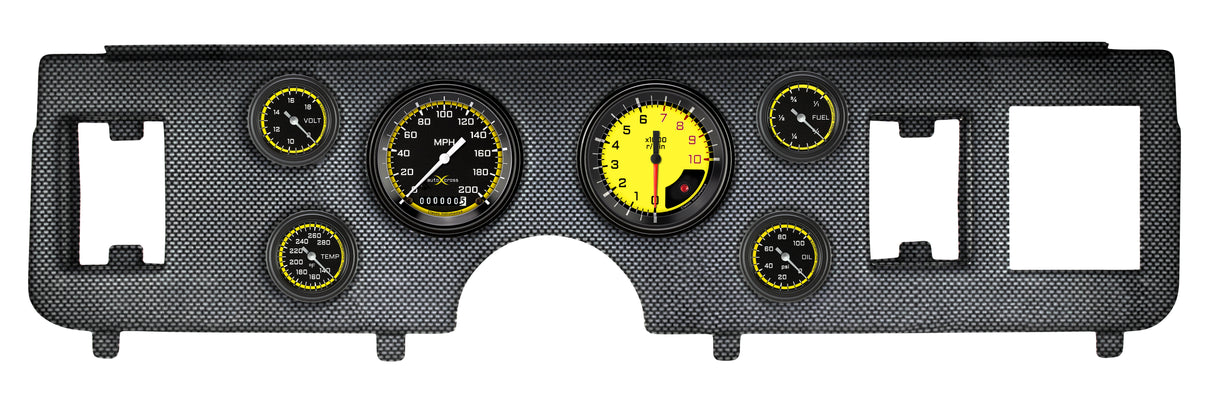 Classic Instruments 79-86 MUSTANG AUTO CROSS YELLOW FS 6ga-FORD - CDMU79AXY101CF