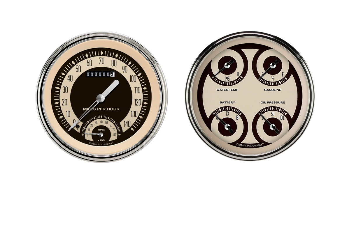 Classic Instruments NOSTALGIA VT 5IN SPEEDTACH & QUAD-GM - NT62SLF