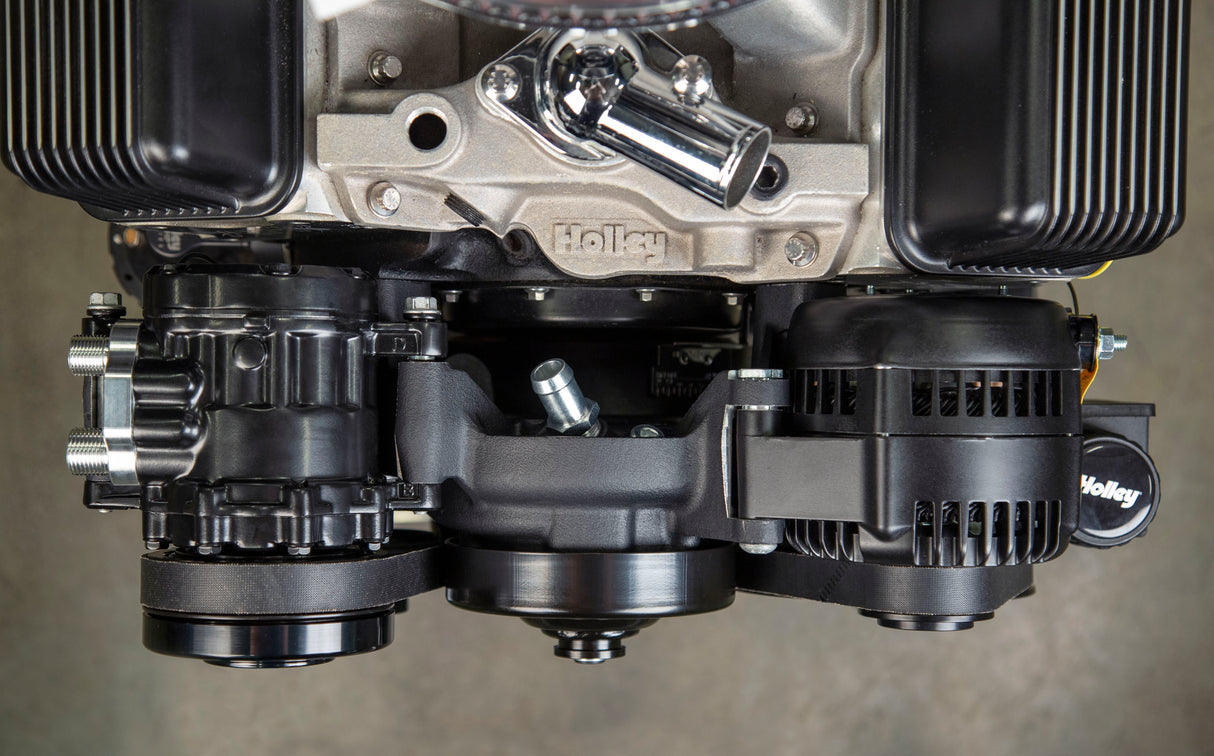 Holley 20-240BK Small Block Chevy Mid-Mount Complete Accessory System
