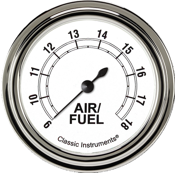 Classic Instruments Classic White 2 5/8" Air Fuel Ratio Gauge - CW394SLF