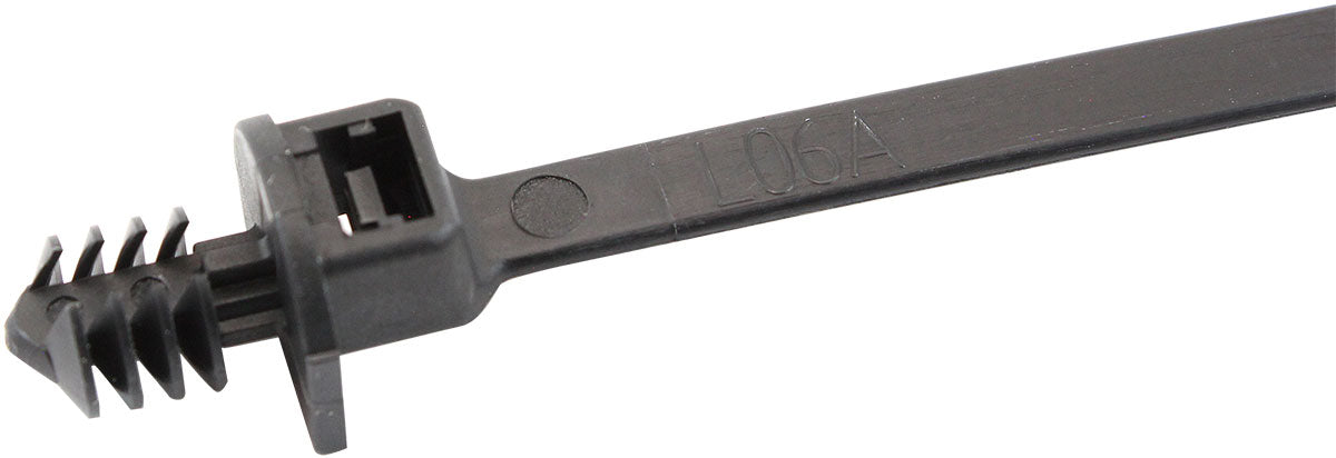 Aeroflow One Piece Fixed Fir Tree Cable Ties 4.8mm Wide x 210mm Long - 25 Pack Nylon 66 Material, Black Colour (AF98-4821-25)