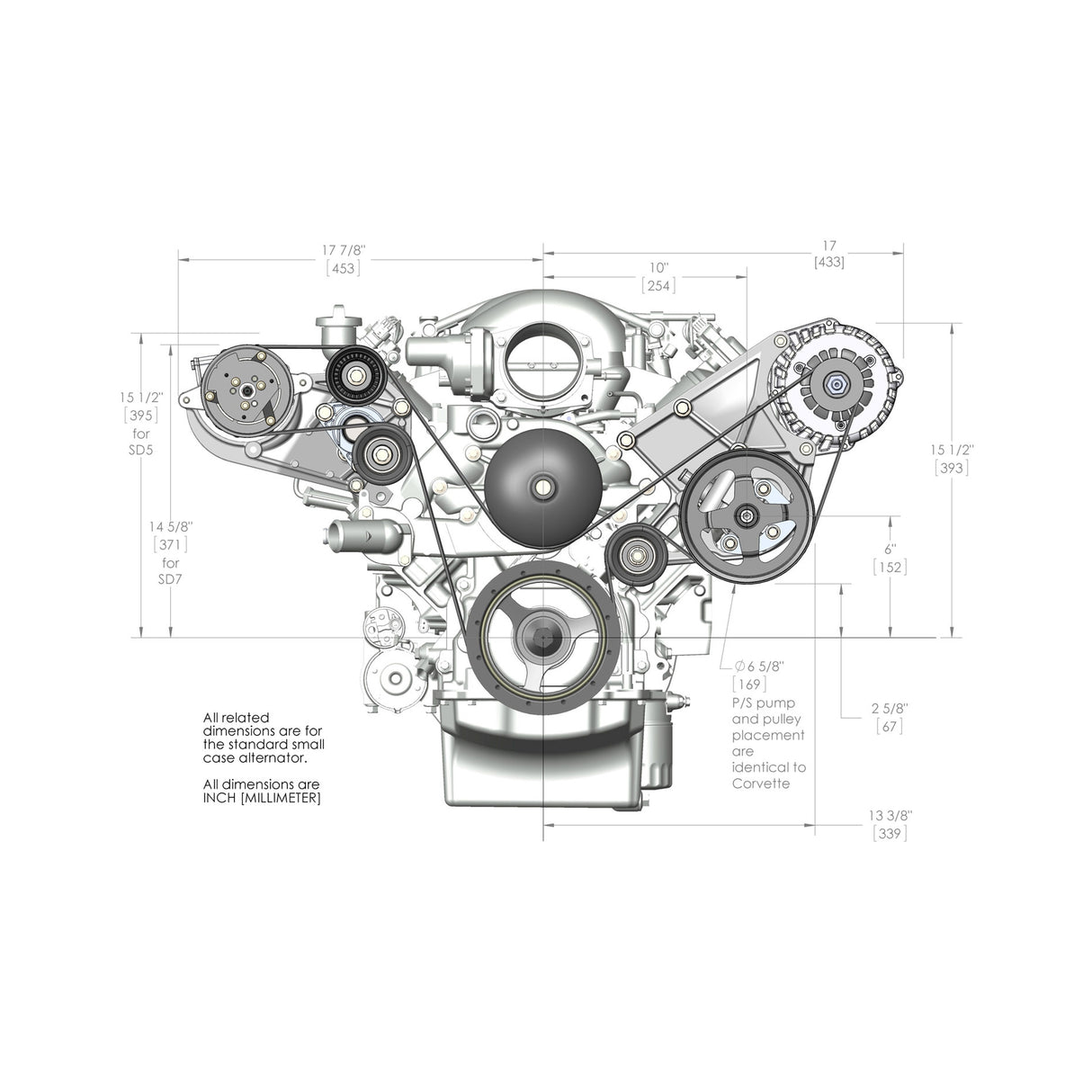 Holley 20-132 LS/LT High-Mount Accessory Drive Bracket - Passenger's & Driver's Side Brackets