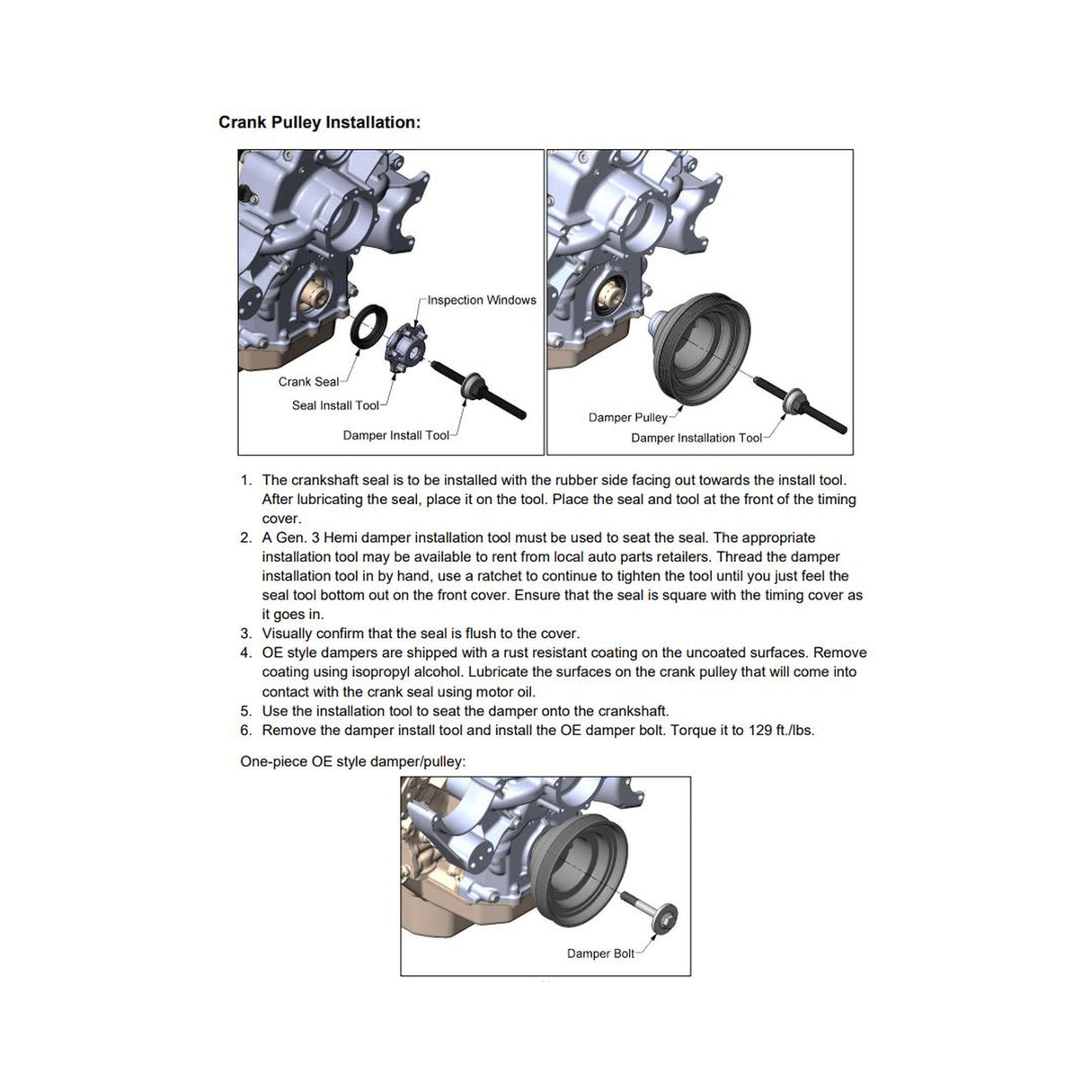 Holley 97-362 Replacement Damper - Non VVT