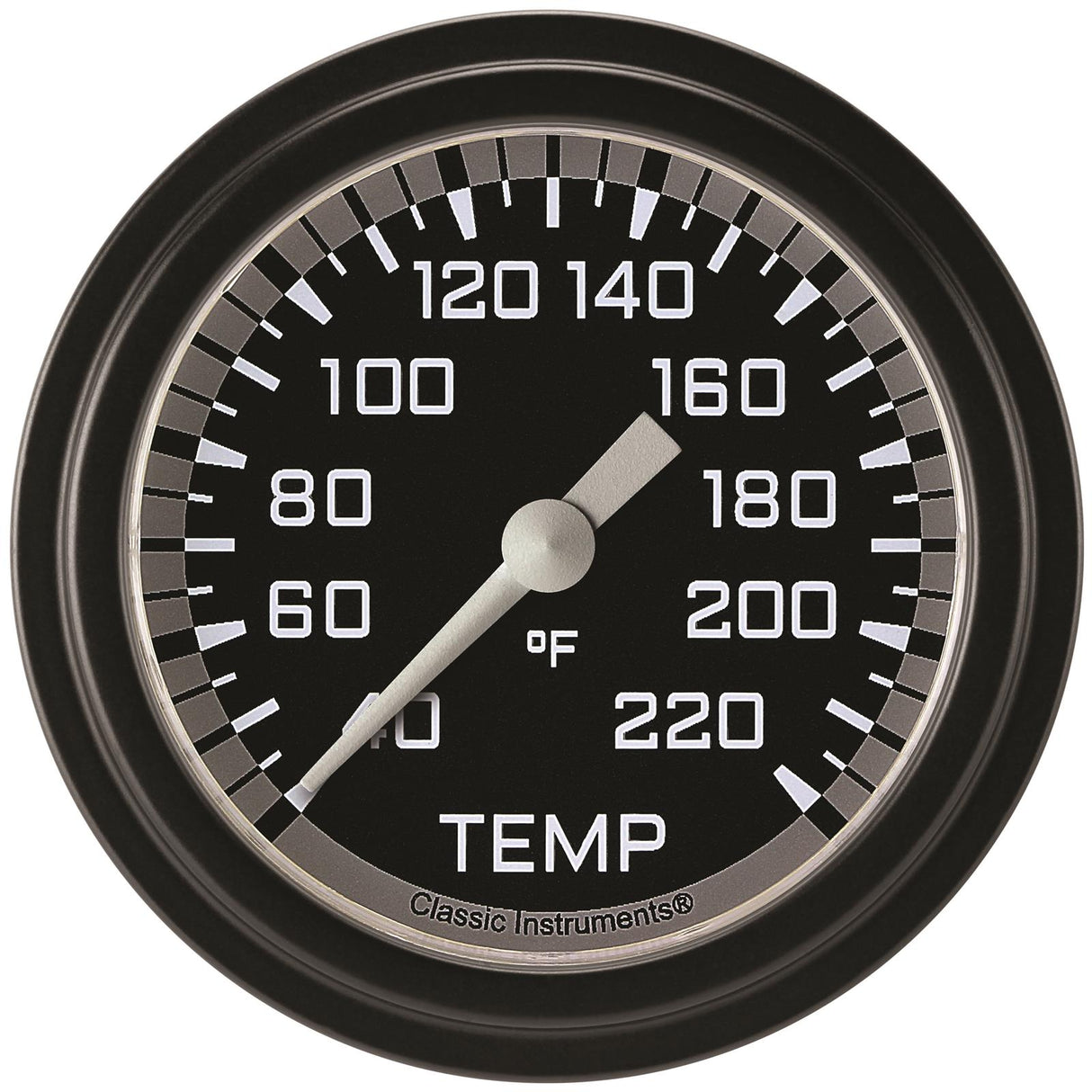 Classic Instruments Autocross Gray 2 5/8" Stock Eliminator Temp. Gauge - AX329GBLF