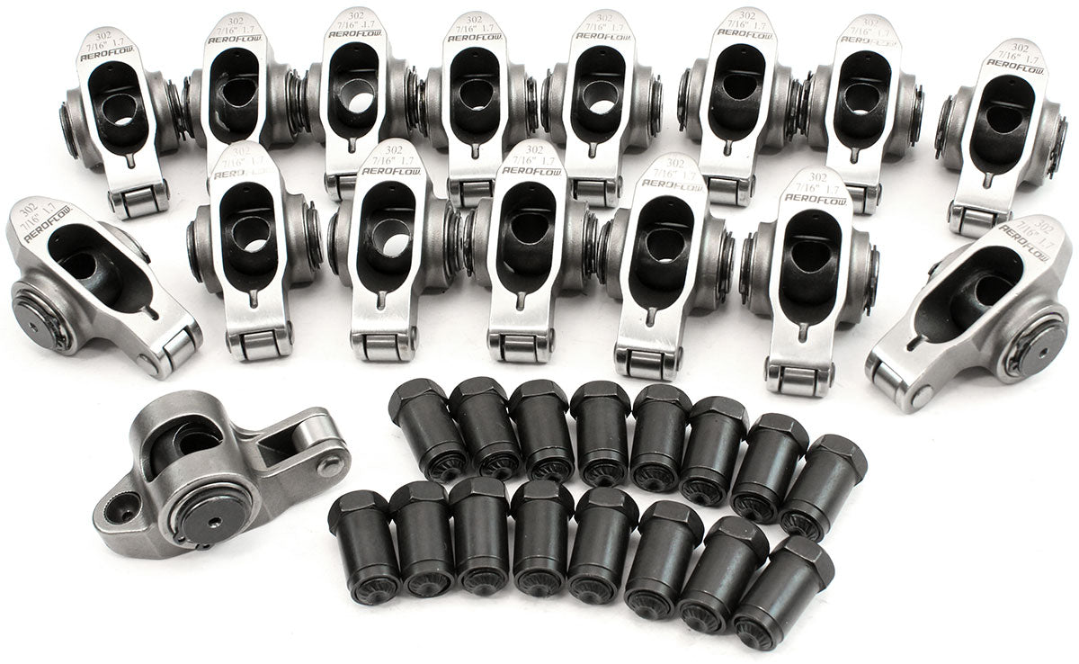 Aeroflow Small Block Ford Windsor 289-351 Stainless Steel Roller Rocker Set - AF95-1223 AF95-1223