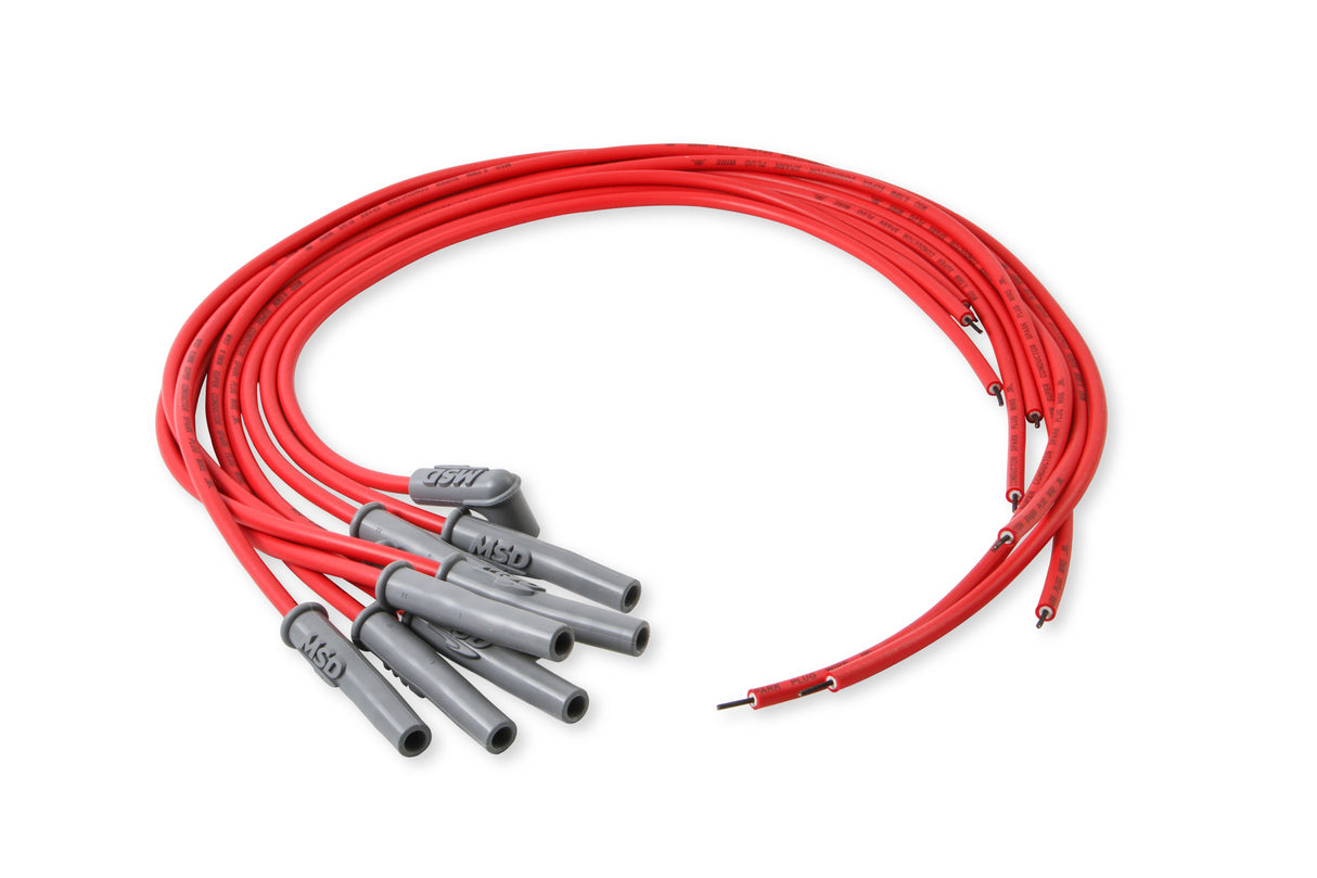 MSD Super Conductor Spark Plug Wire Set, Multi-Angle Plug, HEI Cap - 31189