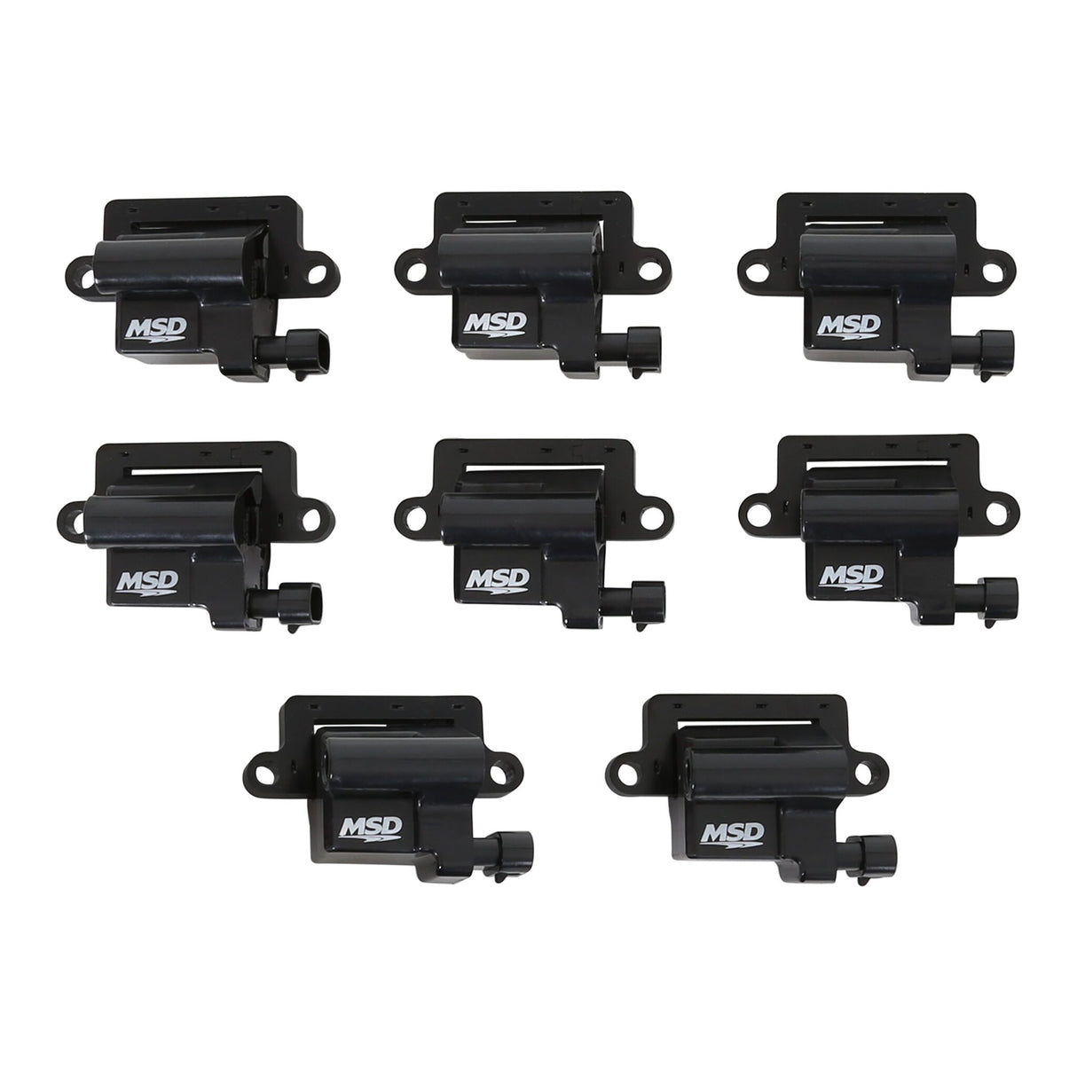 MSD Ignition Coil - Blaster Series - L-Series Truck Engine - Black - 8-Pack - 826483