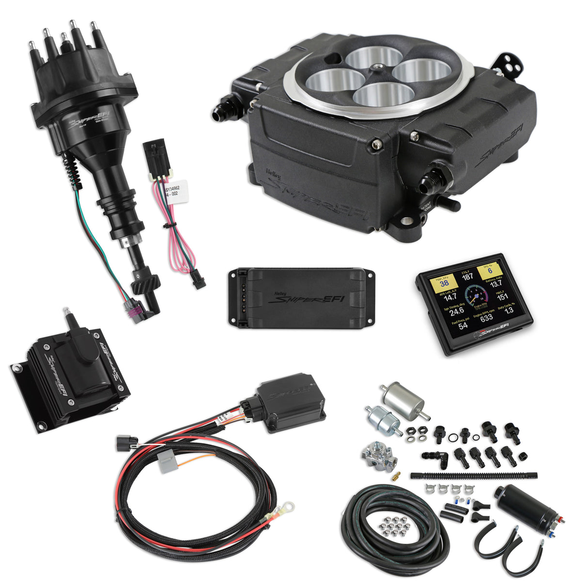 Holley 550-511-3PK-SBF Sniper 2 EFI Bundle with HyperSpark Ignition System