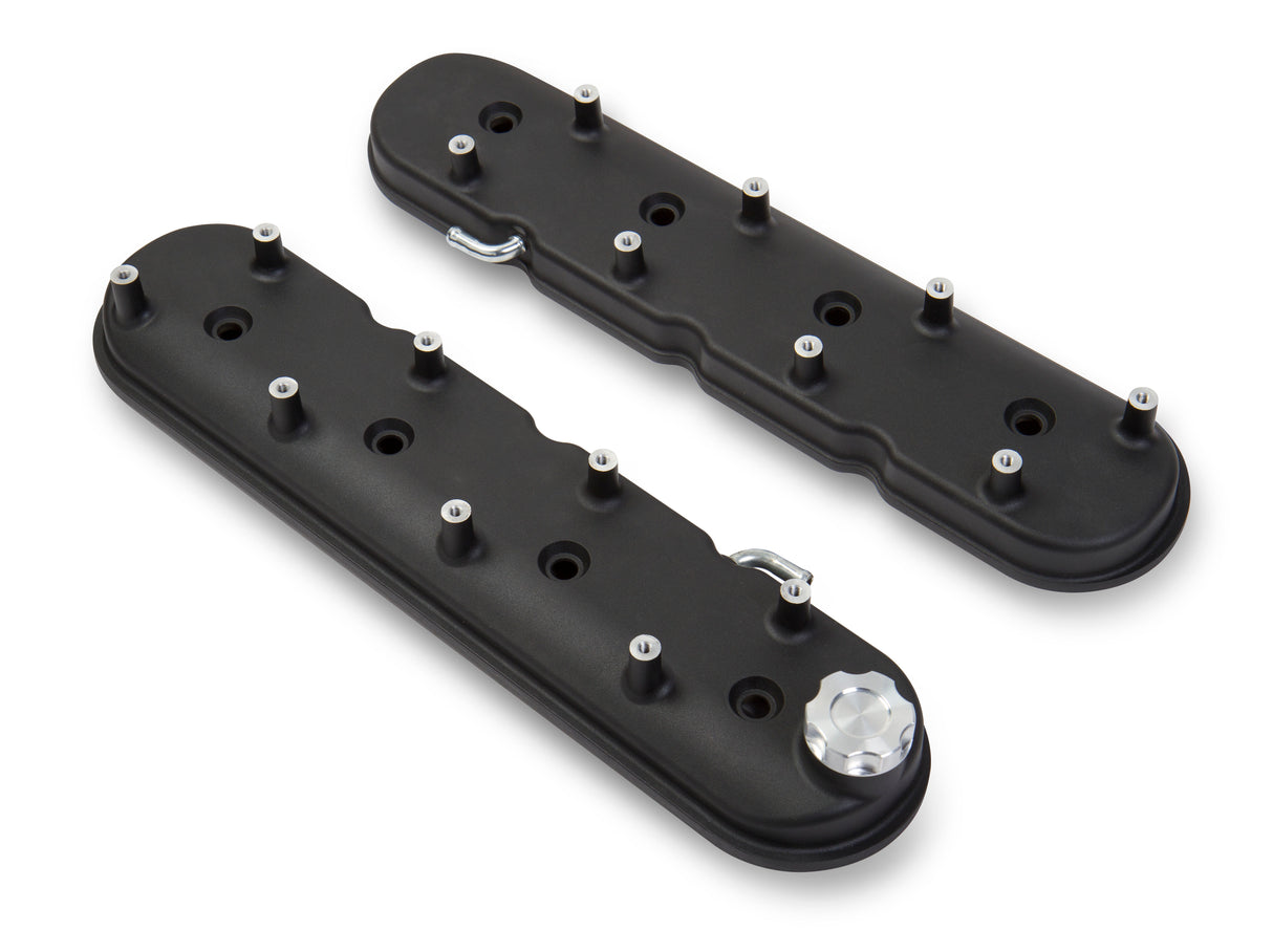 Holley 241-91 LS Valve Covers - Satin Black Textured Finish