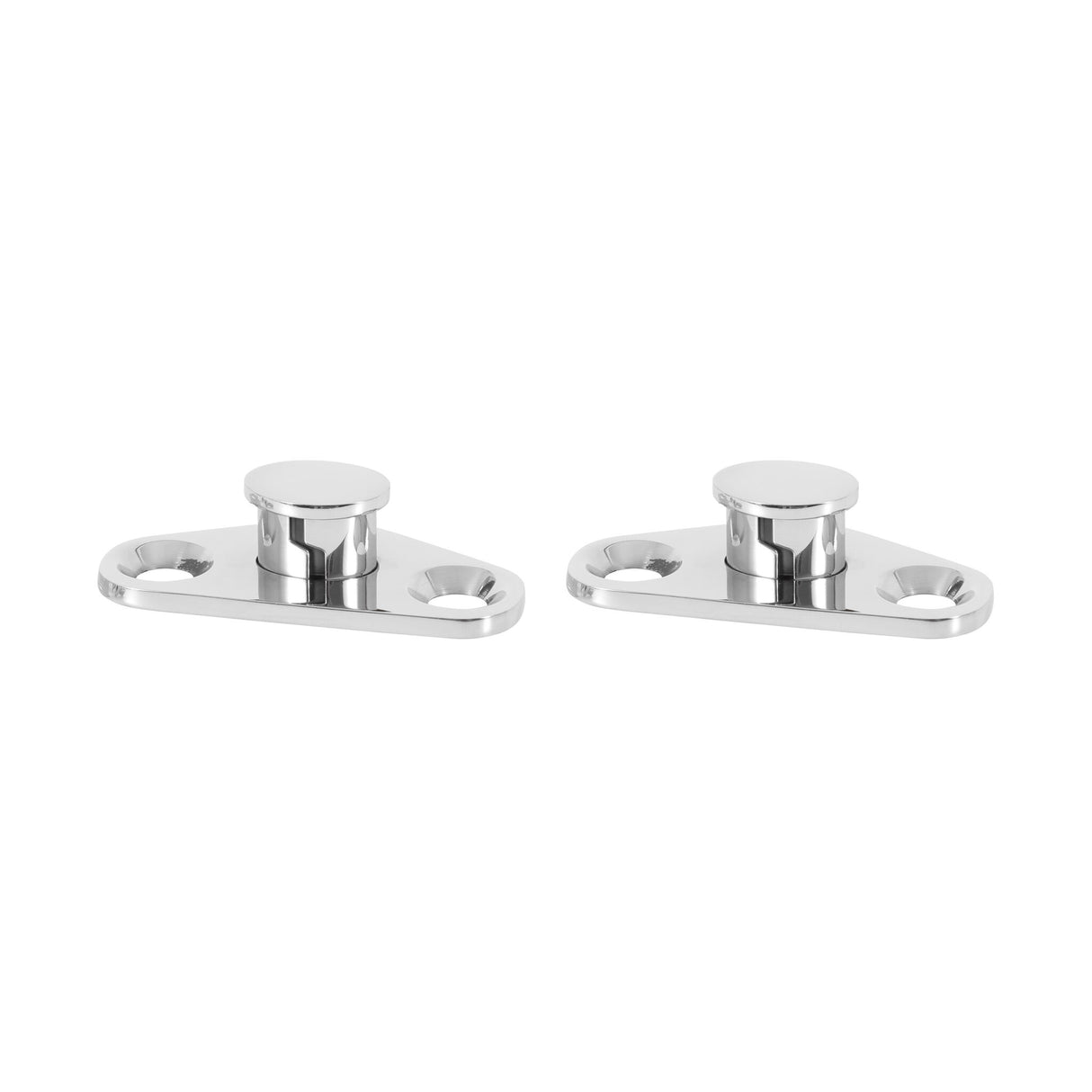 Scott Drake Door Latch Striker Plate Set Stainless Steel - C5AZ-6222008-SS