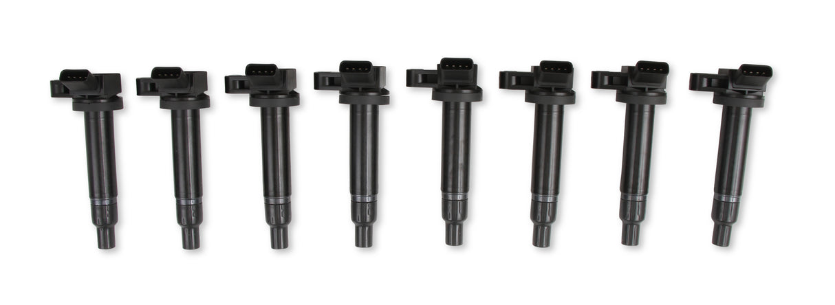 ACCEL Ignition Coils - 1998-2010 Toyota, 4.7L/Lexus 4.3L, V8 Engines, 8-Pack, Black - 140083K-8