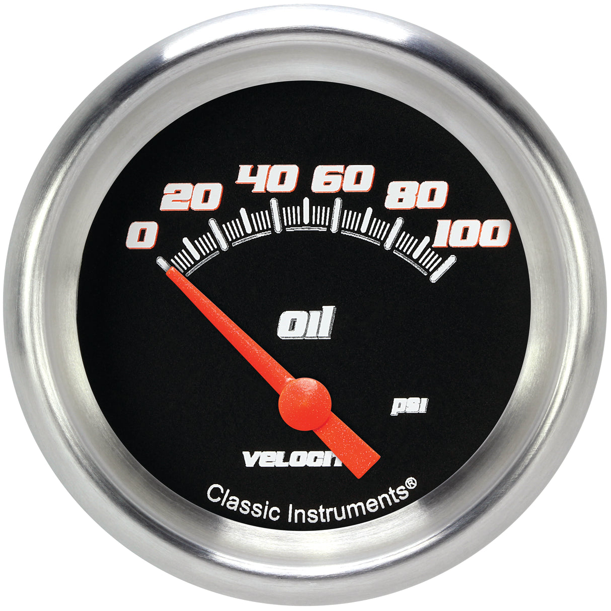 Classic Instruments Velocity Black 2-5/8" Oil Pressure Gauge - VS281BAPF