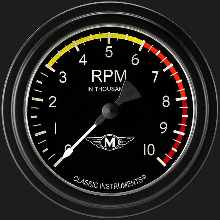 Classic Instruments Moal Bomber 2 5/8" Tachometer - MA383BLF