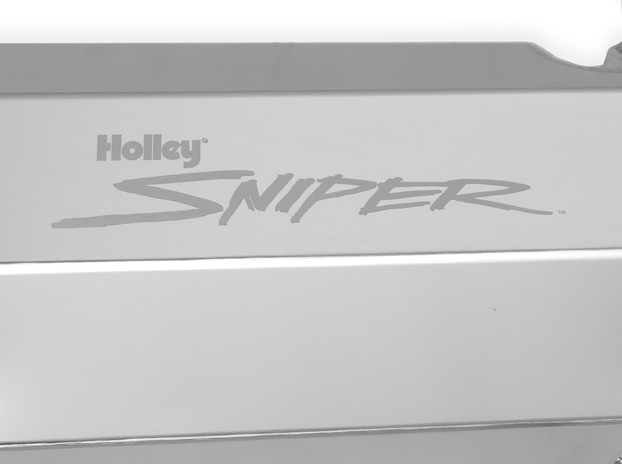 Holley 890010 Sniper Valve Cover - Fabricated Aluminum - SBC - Perim Bolt - Flat - Anodized