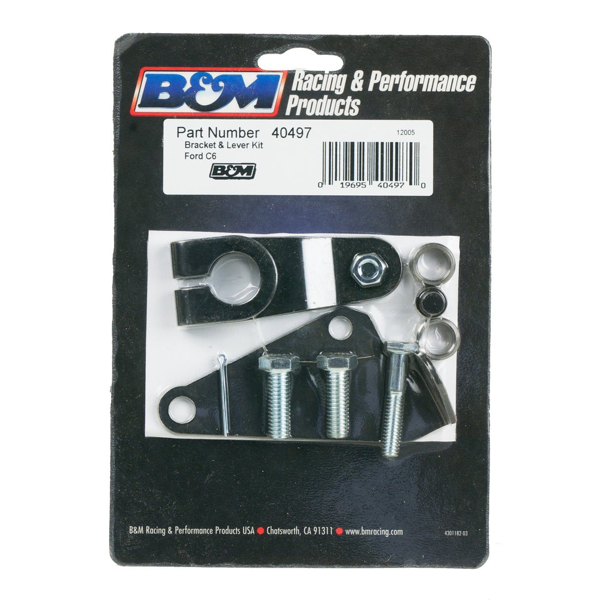 B&M Cable Bracket & Shift Lever Kit - Ford - 40497
