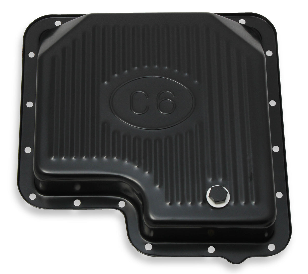 Mr Gasket Transmission Oil Pan - Black Steel - 9756BMRG