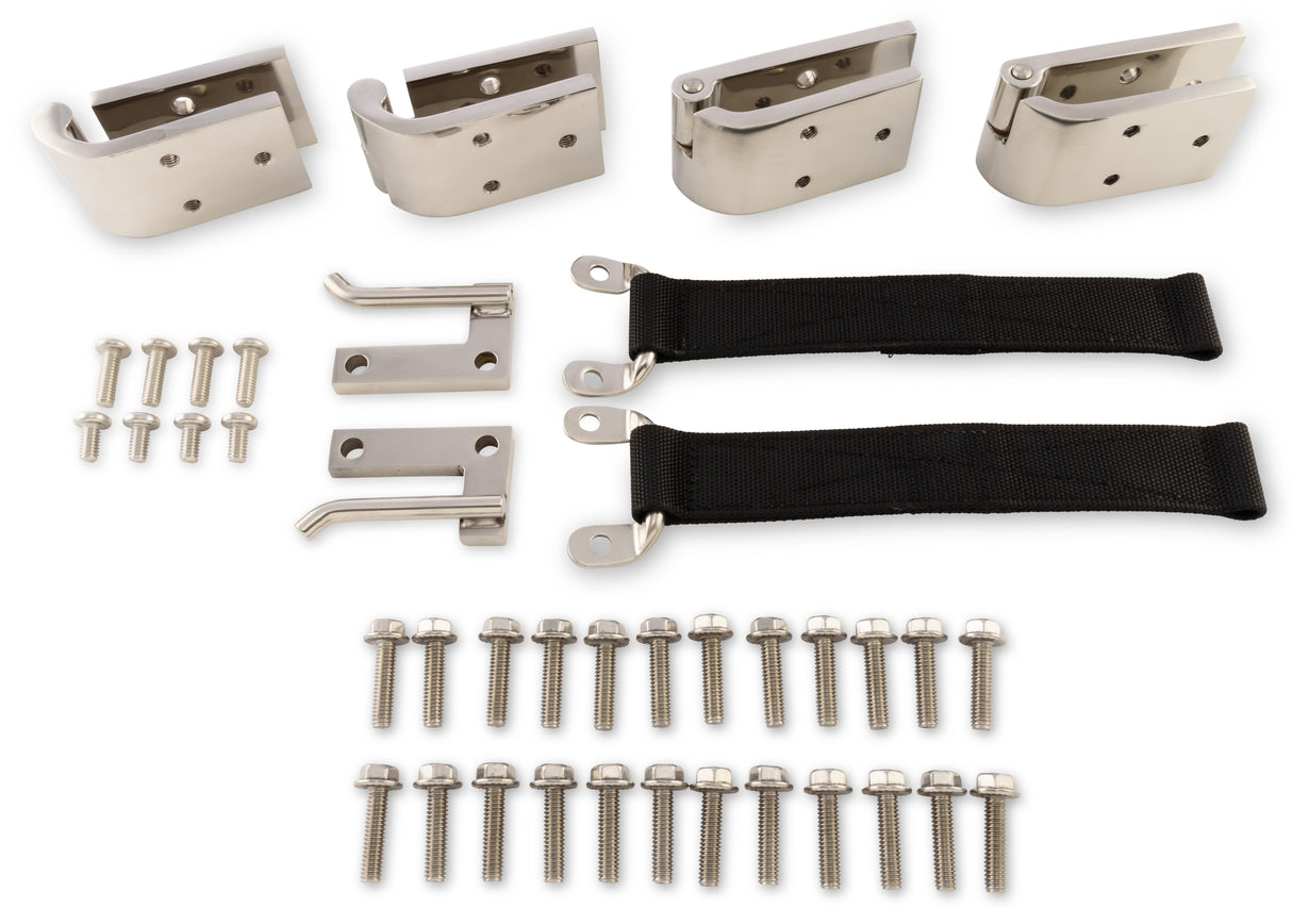 Scott Drake Removable Stainless Steel Door Hinge Kit - C6TZ-9722800-SK