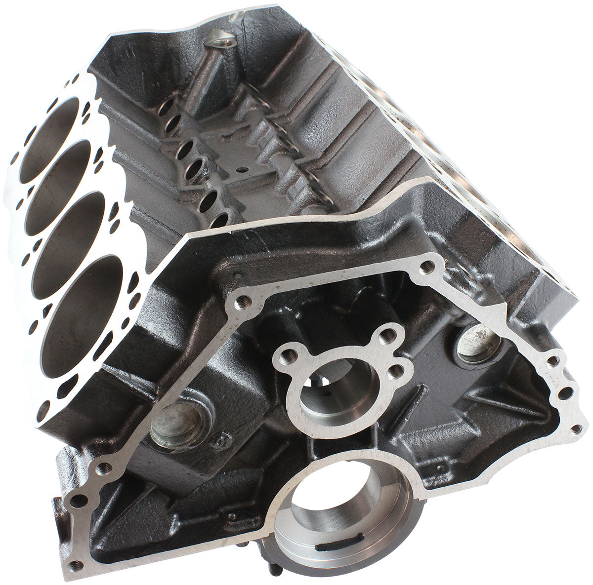 Aeroflow Cast Iron Ford 351W Engine Block, 4.000" Bore 9.500" Deck Height, 351 Cleveland Mains, 4-Bolt Billet Splayed Caps (AF96-1010)