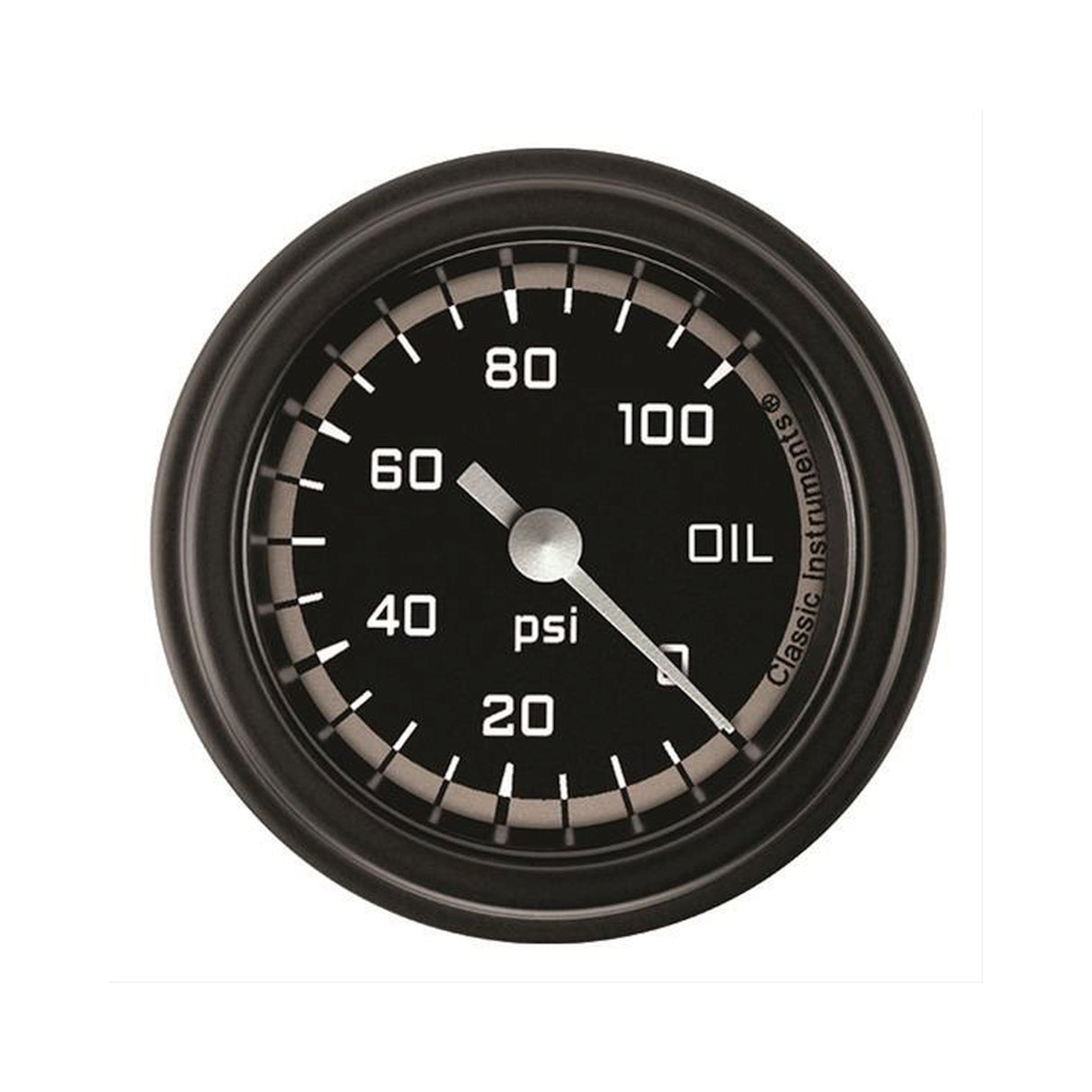 Classic Instruments Autocross Gray 2 1/8" Oil Pressure Gauge - AX181GBLF