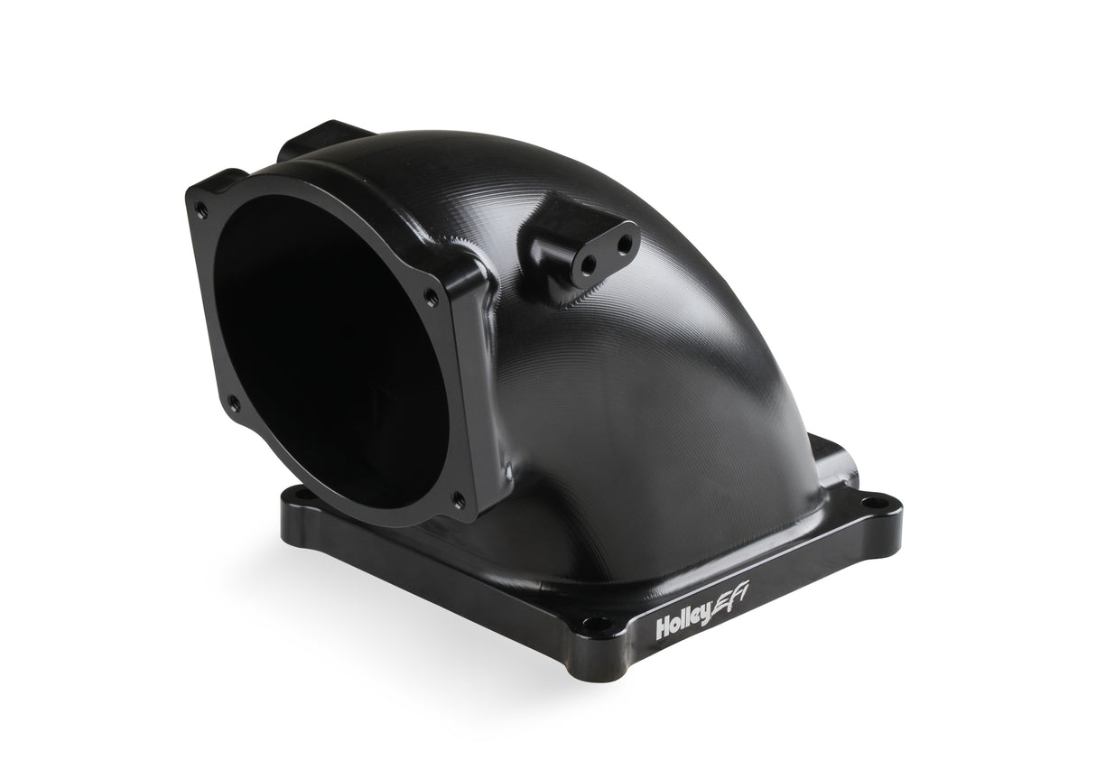 Holley 300-253BK Billet 4500 EFI Throttle Body Intake Elbow-Ls- Black Finish