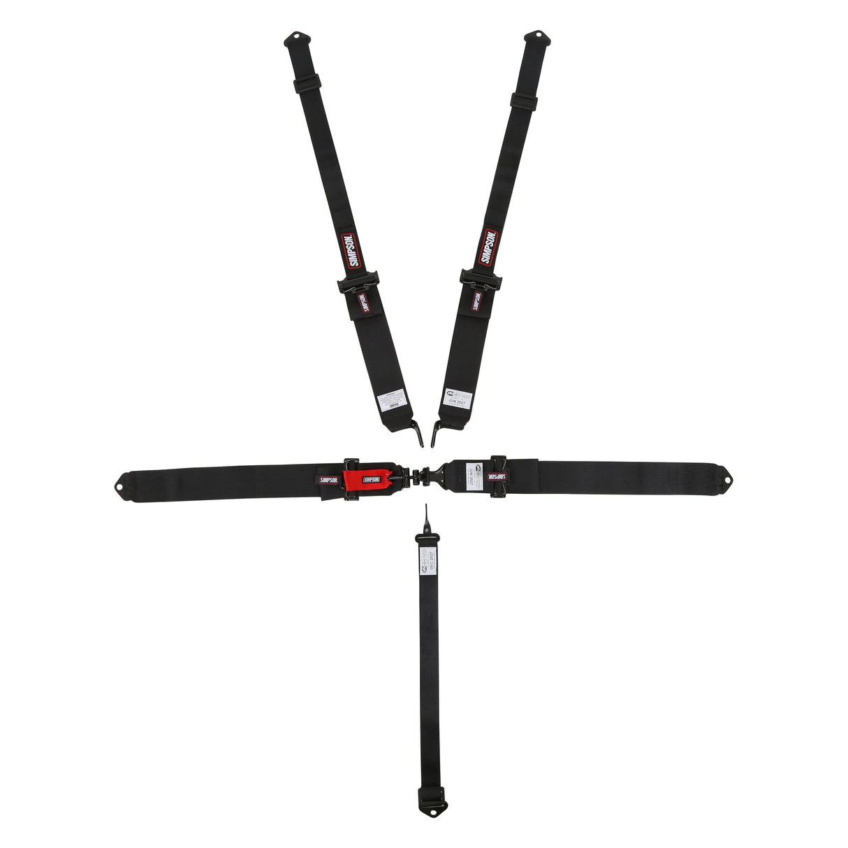 Simpson Racing Latch and Link Bolt-In 5-Point Harness - 29063BKH1X