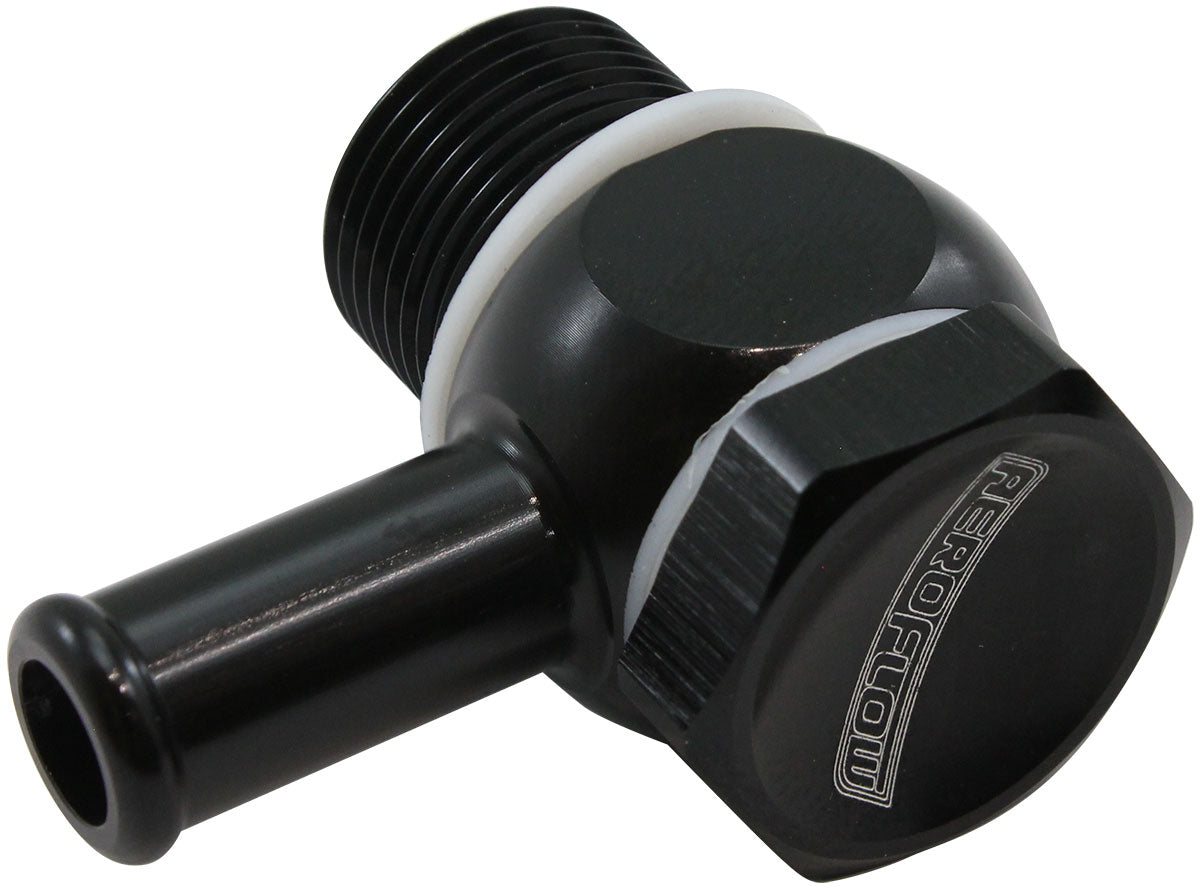 Aeroflow FiTech EFI Fuel Inlet Banjo 5/16" Barb Black Finish. Suits FiTech EFI Throttle Bodies - AF168-06BLK AF168-06BLK