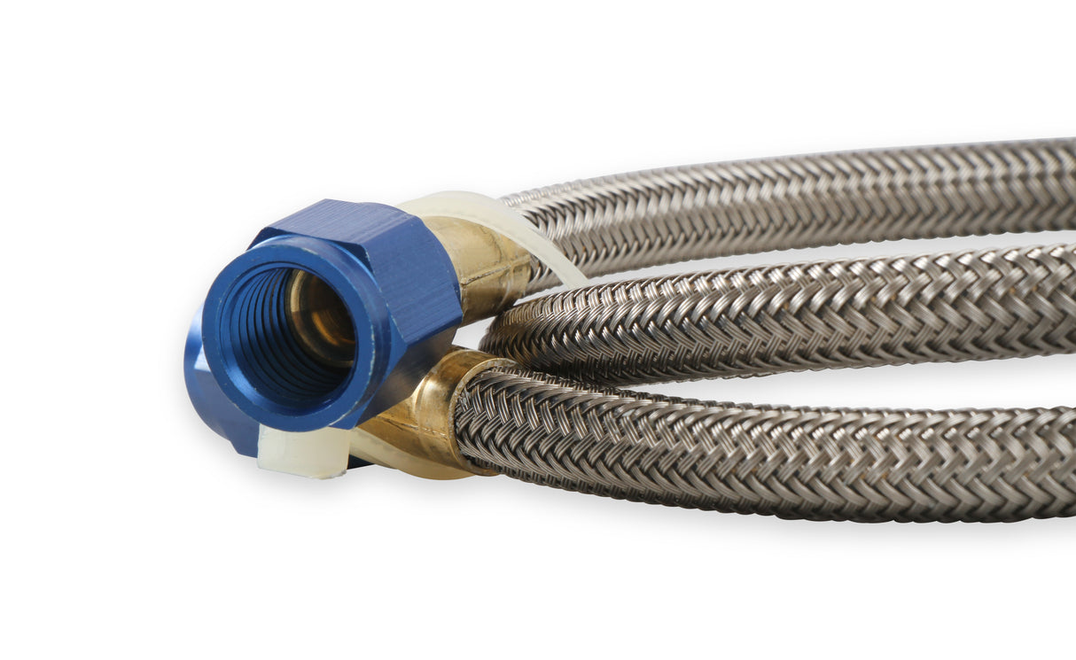 NOS Stainless Steel Braided Hose -4AN 2-foot Blue - 15230NOS