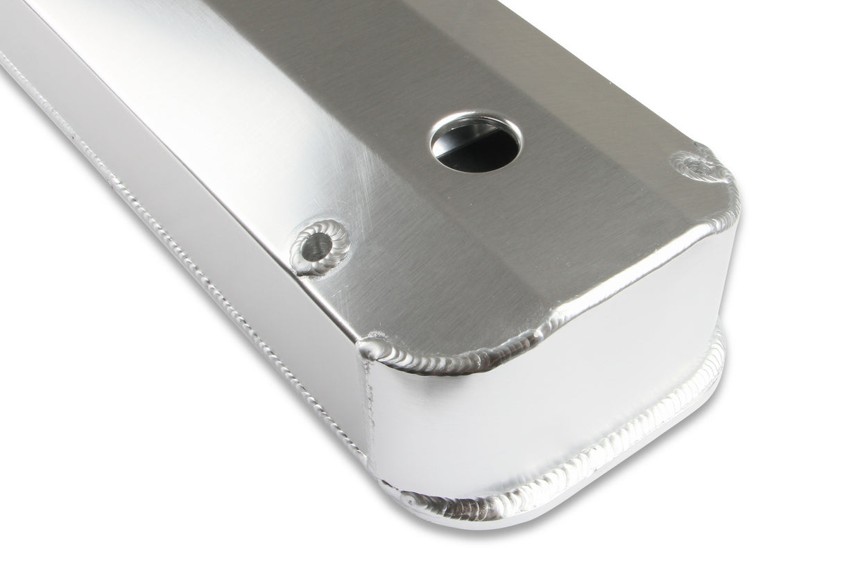 Mr Gasket Fabricated Aluminum Valve Covers - Silver Finish - 6874G