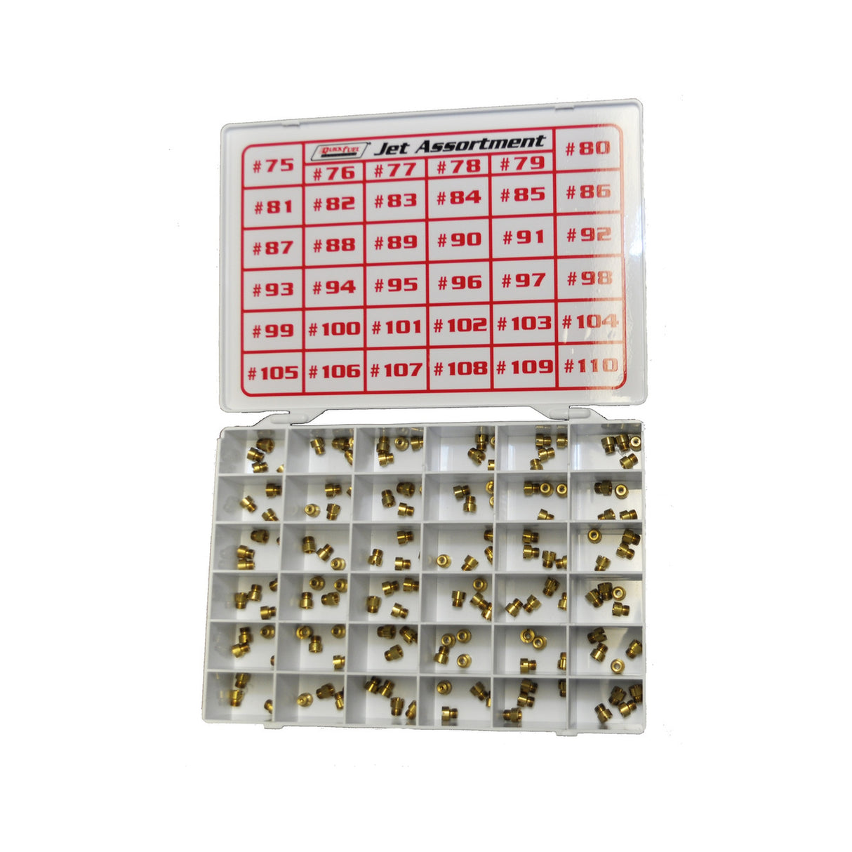 Quick Fuel Gas Jet Assortment Kit #75 thru #110 (4 ea.) - 36-436QFT