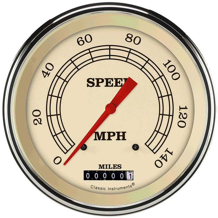 Classic Instruments Vintage 4 5/8" Speedometer - VT56SLF