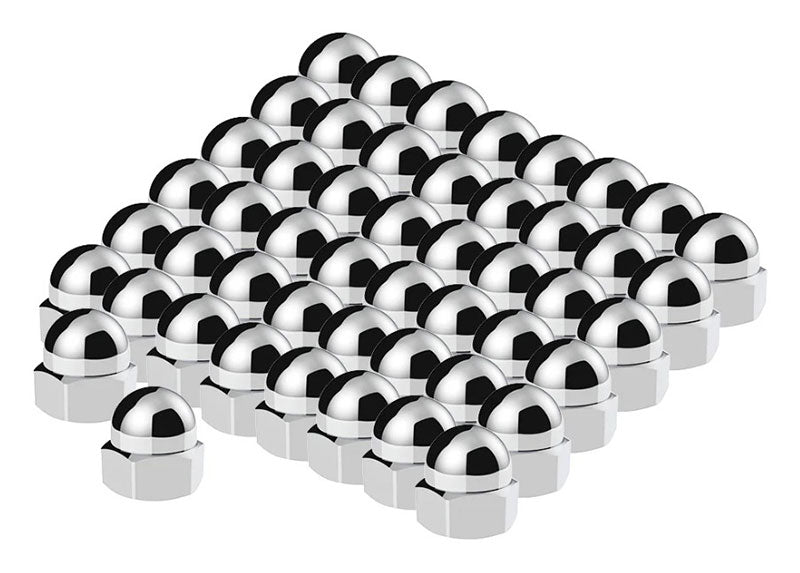 UPI Head Bolt Cover, Chrome Acorn Style, 50 Pack - UP10021M50 UP10021M50