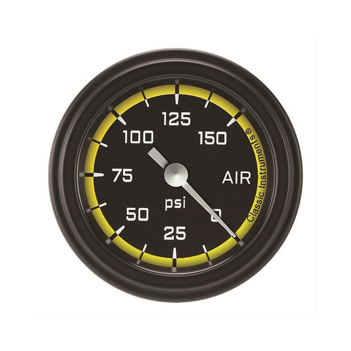 Classic Instruments Autocross Yellow 2 1/8" Air Pressure Gauge - AX118YBLF