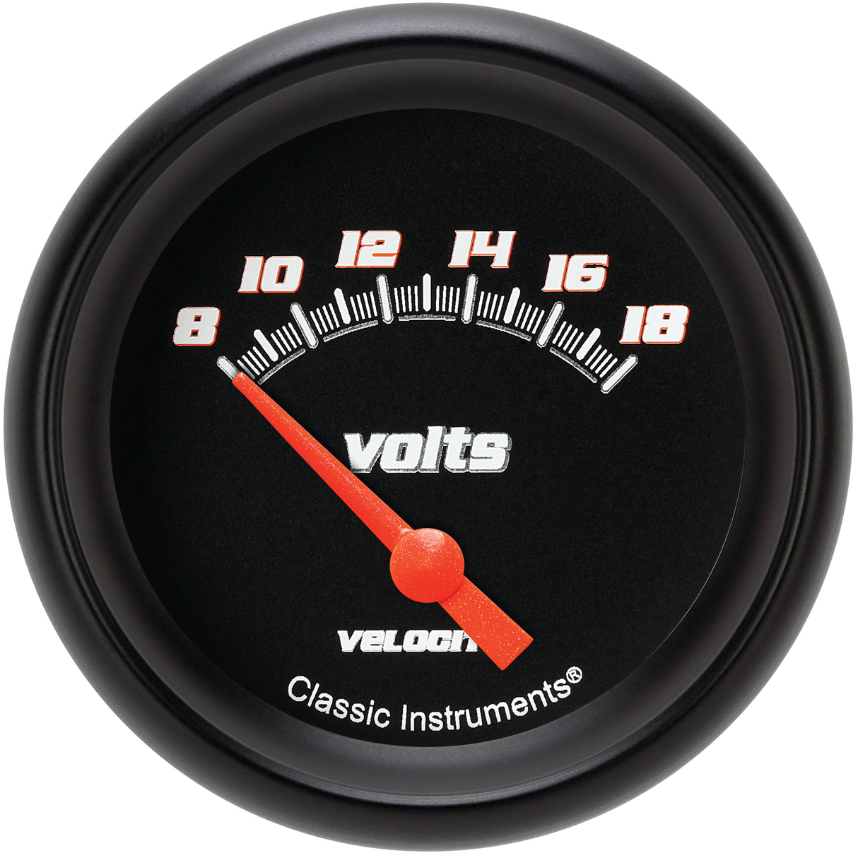 Classic Instruments Velocity Black 2-5/8" Volt Gauge - VS230BBPF