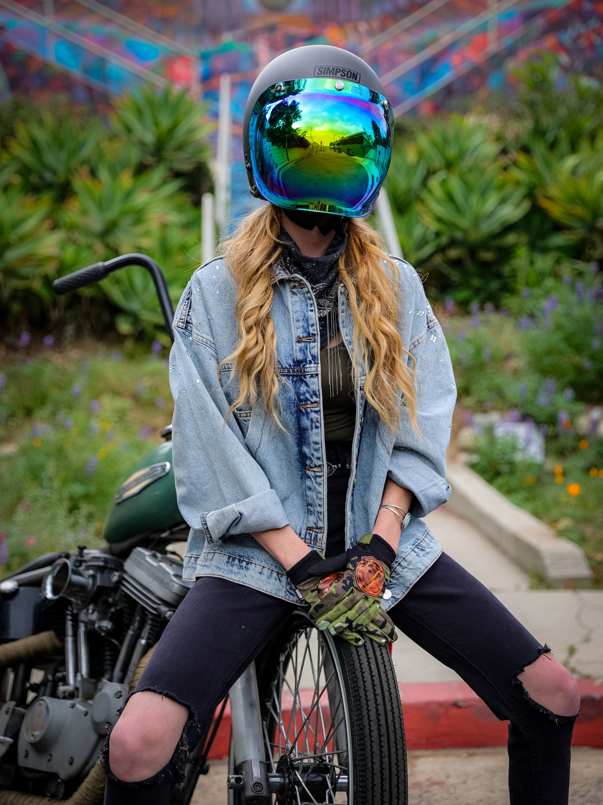 Simpson Motorcycle Chopper Helmet US Raster XS - CHOPRAXS