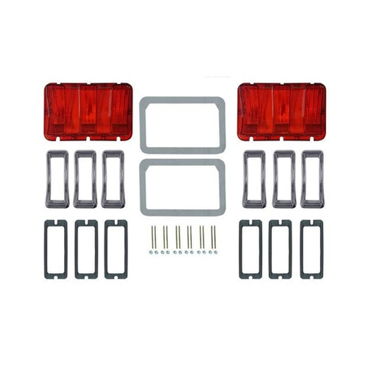 Scott Drake Concours Tail Lamp Bezel and Lens Master Kit, Concours - KIT-ELC-5-DLX