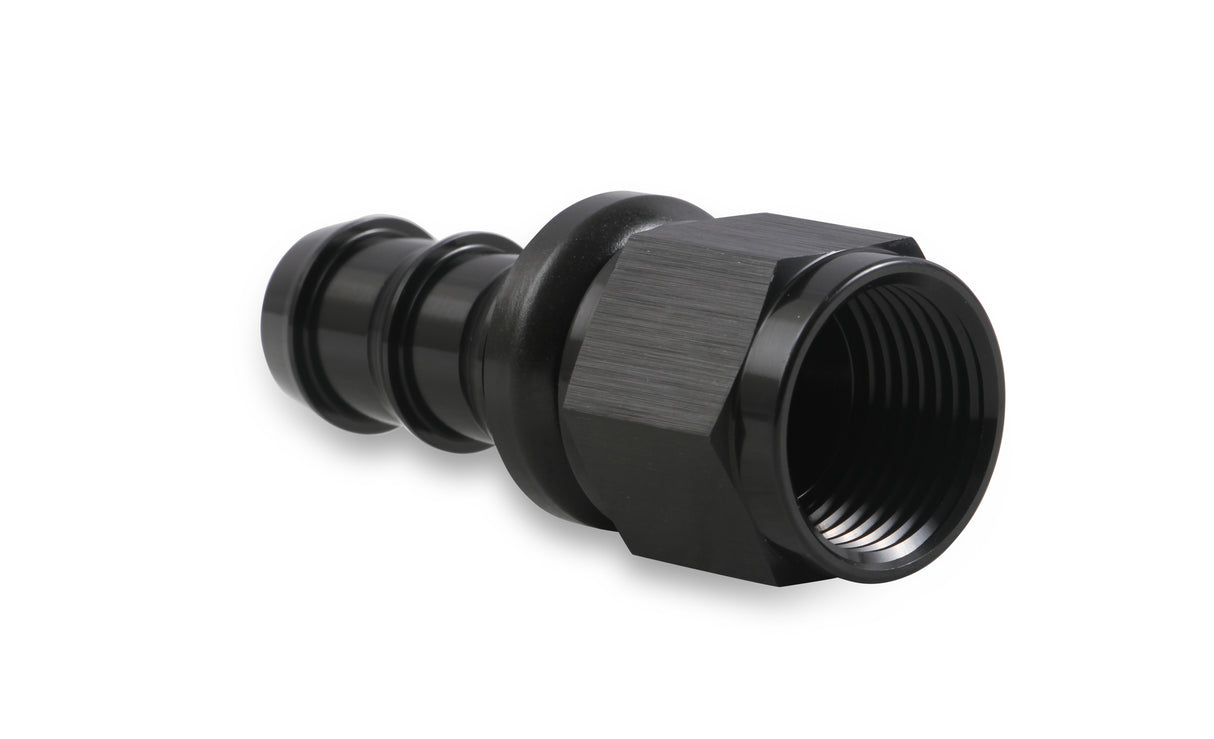 Mr Gasket -10 AN Straight Push-On Hose Ends - Black - 200110-BL