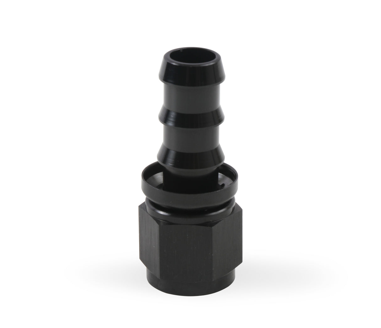 Mr Gasket -10 AN Straight Push-On Hose Ends - Black - 200110-BL