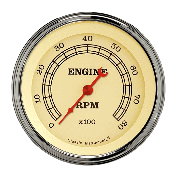 Classic Instruments VINTAGE 3IN TACH 8000 RPM - VT80SLC