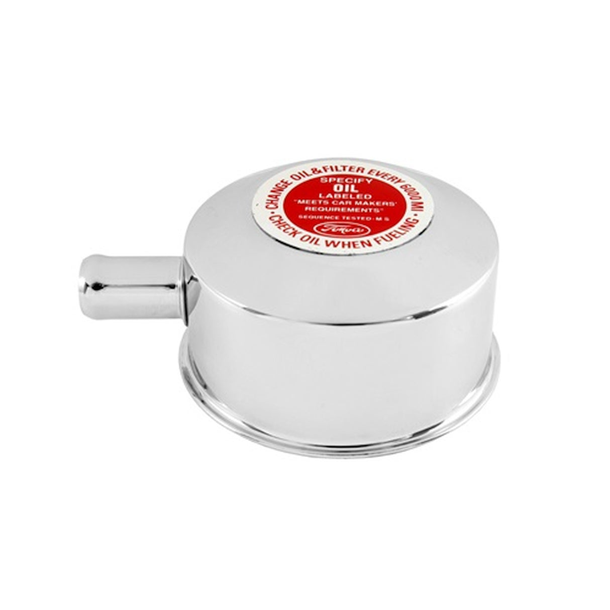 Scott Drake Chrome Oil Cap with Decal - C5ZZ-6766-F