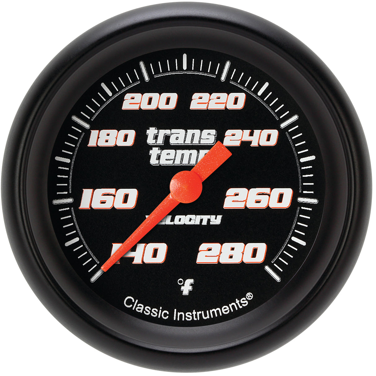 Classic Instruments Velocity Black 2-5/8" Transmission Temperature Gauge - VS327BBPF