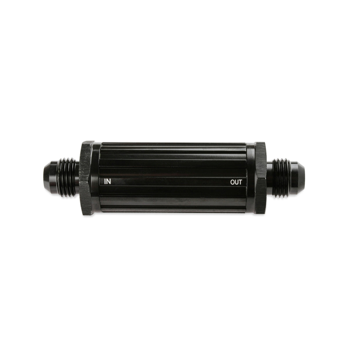 Mr Gasket -6 AN Male Fuel Filter 30 Micron - Black - 2006-BL
