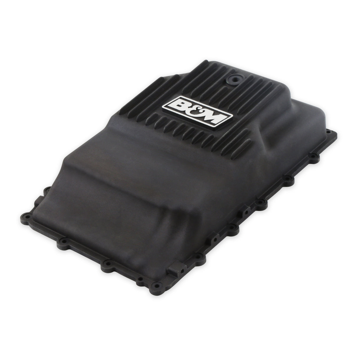 B&M Hi-Tek Heavy-Duty Deep Transmission Pan - Ford 10R80 - Aluminum - Black - 71400