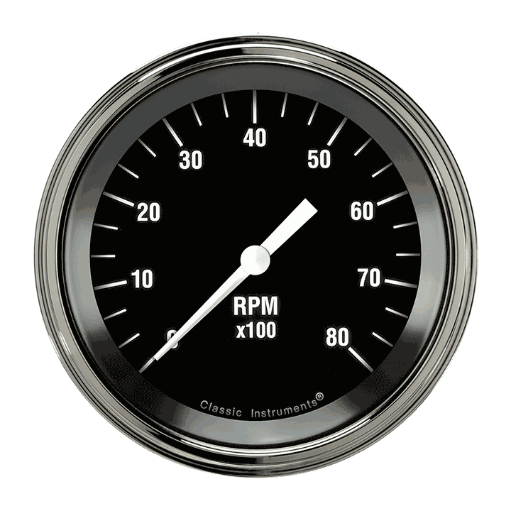 Classic Instruments HOT ROD 3IN TACH 8000 RPM - HR80SLC